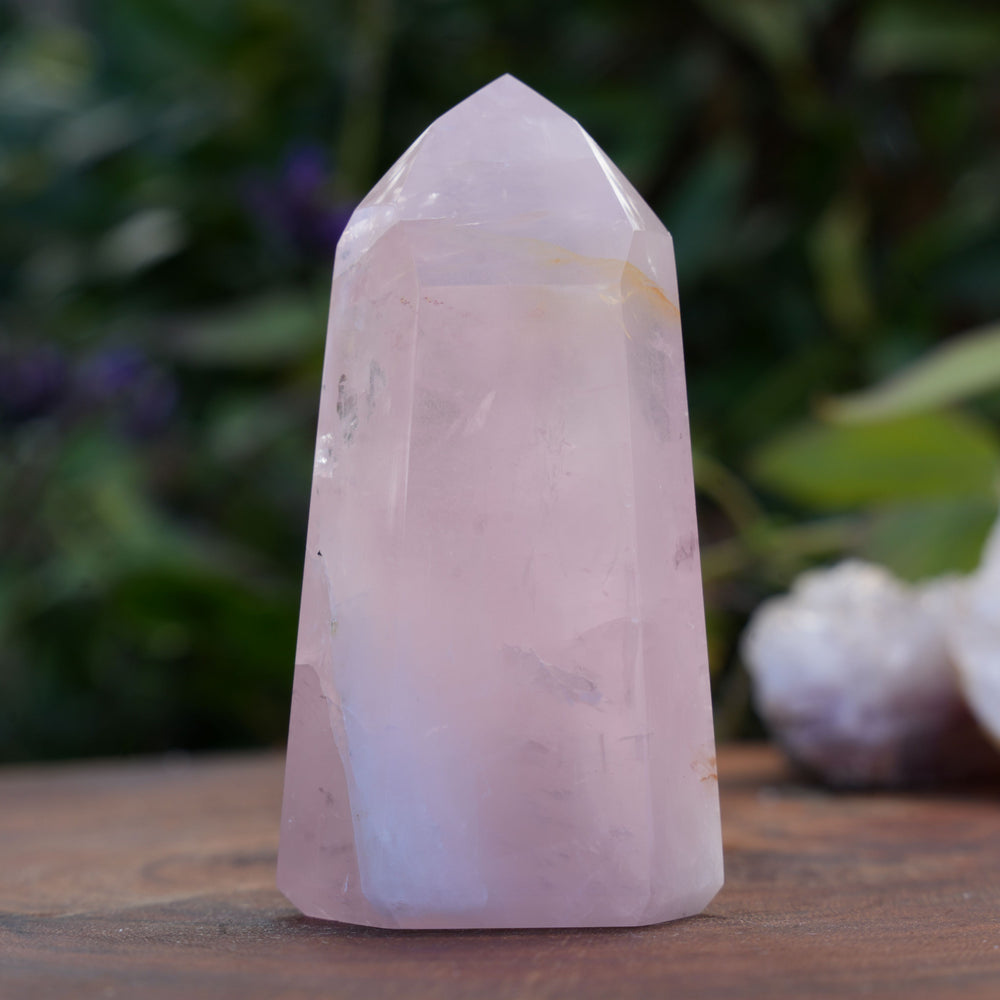 
                  
                    Small High Grade Rose Quartz Girasol Towers | Reiki Infused
                  
                