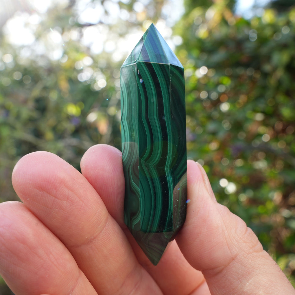 
                  
                    Double Terminated Malachite Points | Reiki Infused
                  
                