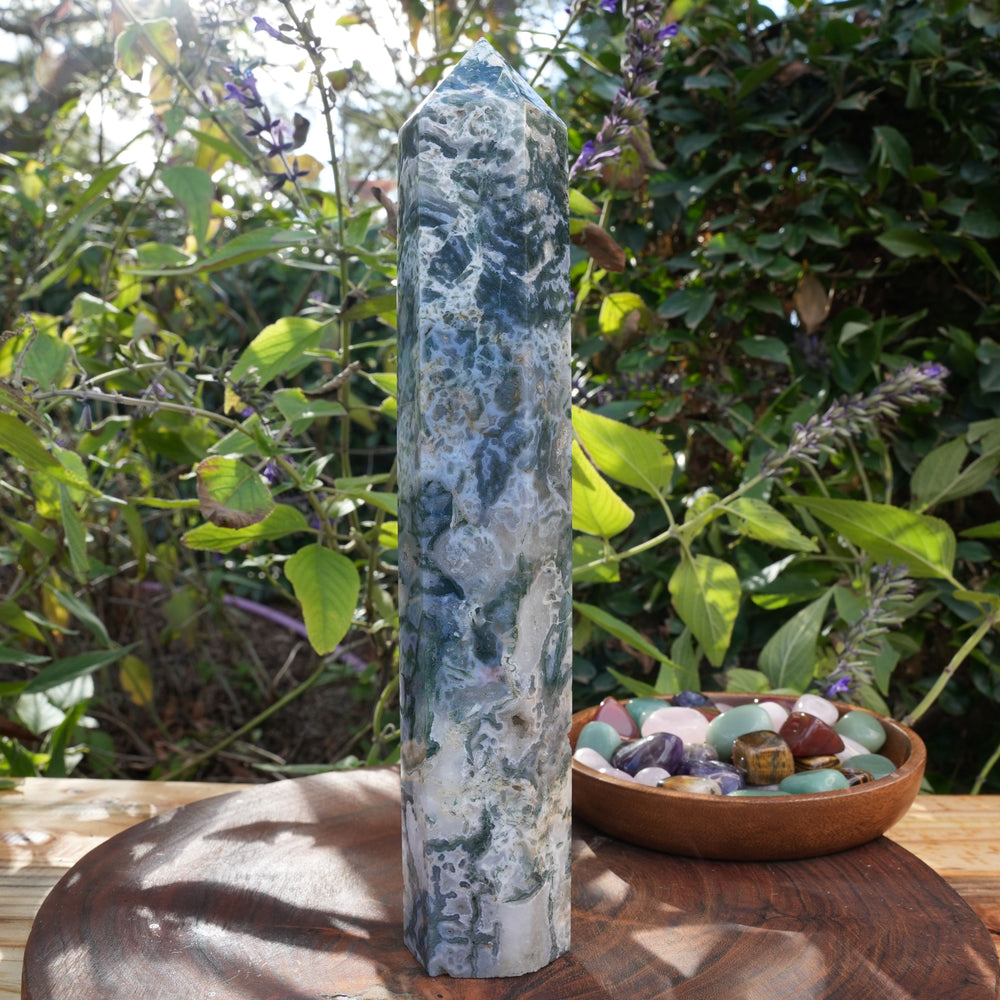 
                  
                    Large Moss Agate Towers | Reiki Infused
                  
                