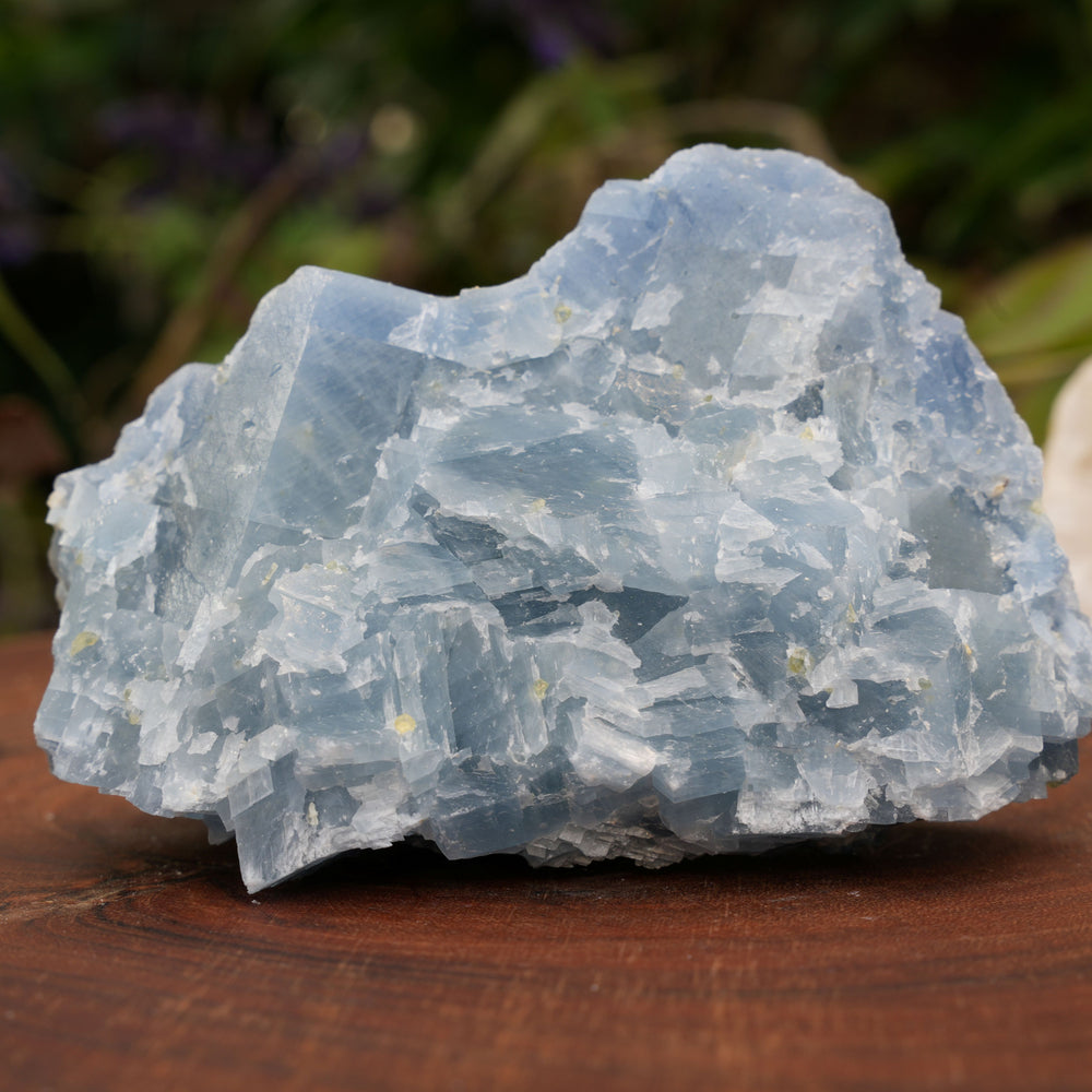 
                  
                    Large Raw Blue Calcite with Natural Green Inclusions | Reiki Infused
                  
                