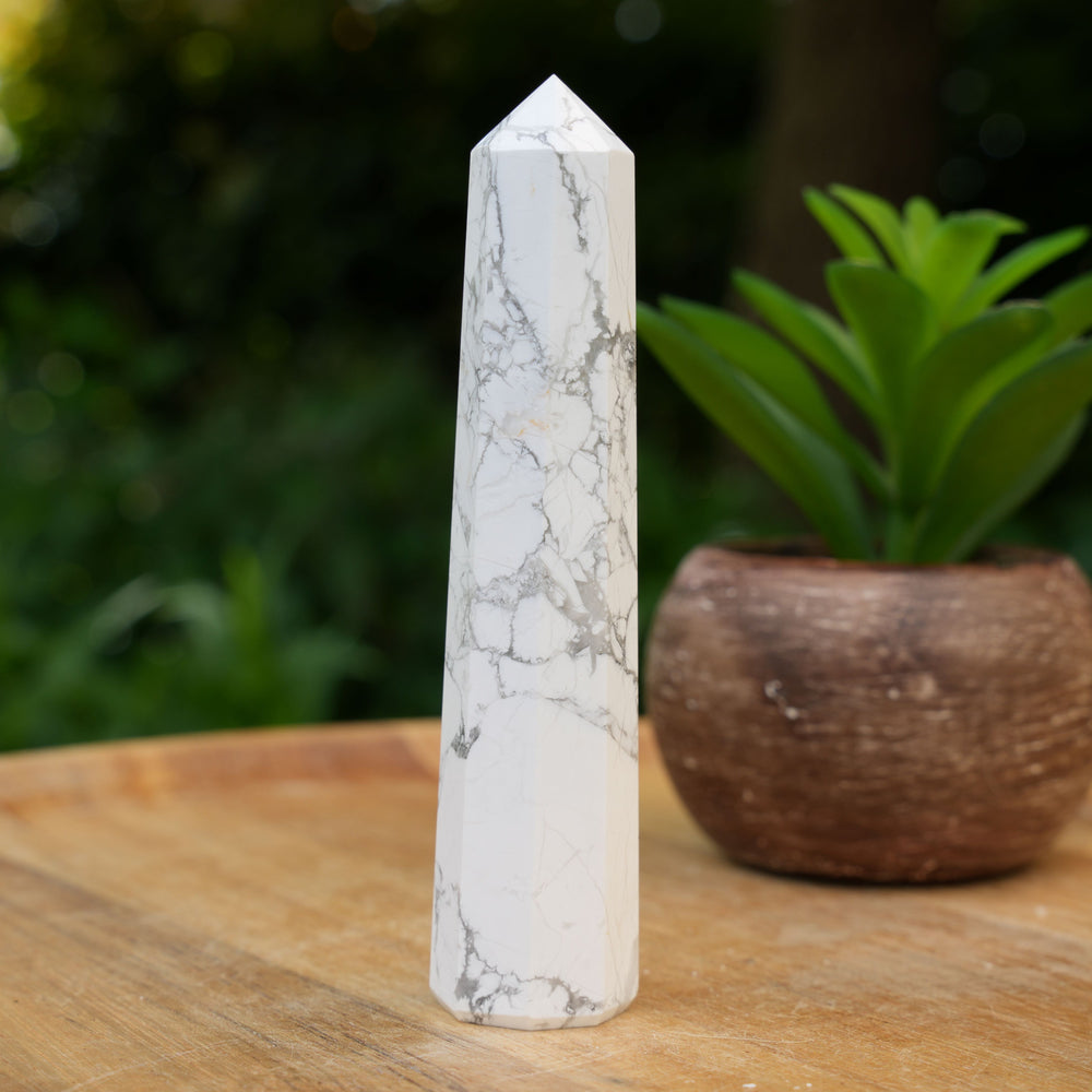 White Howlite Points | Reiki Infused