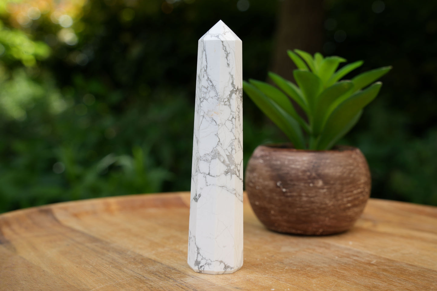 White Howlite Points | Reiki Infused