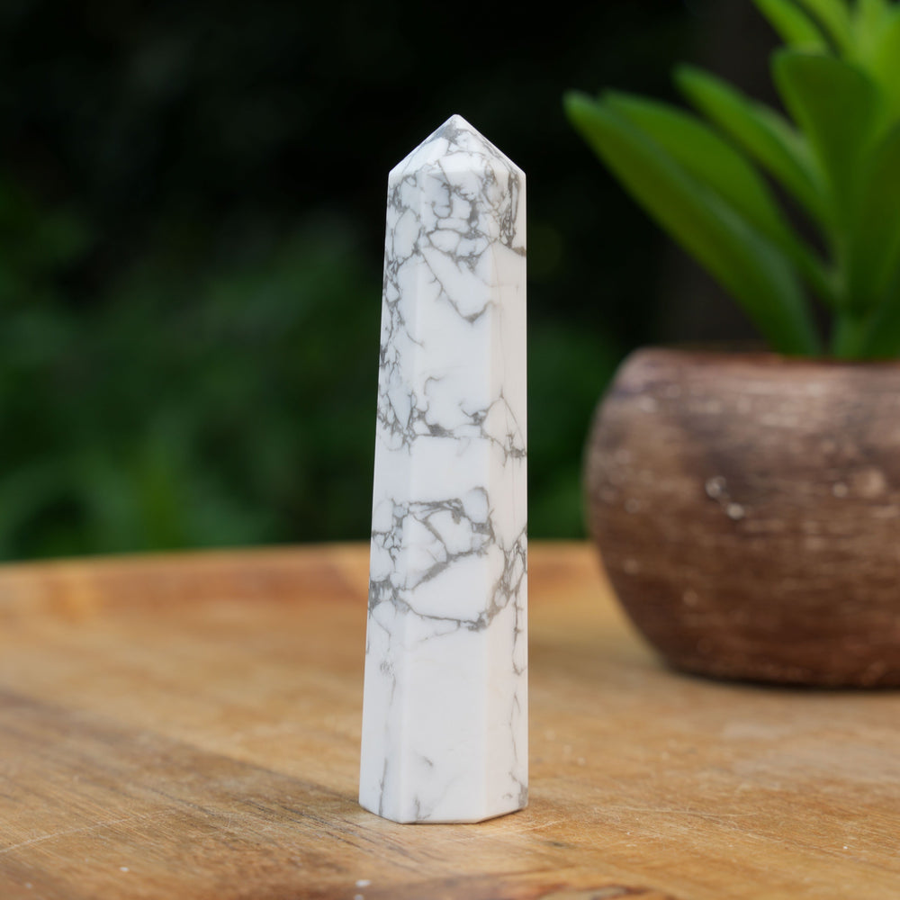 White Howlite Points | Reiki Infused