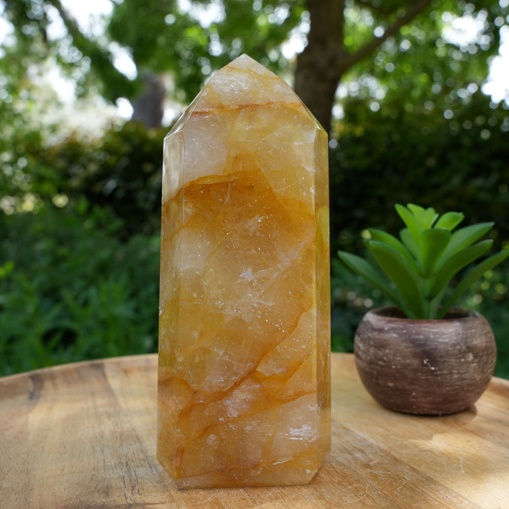 Large Golden Healer Towers | AAA Grade | Reiki Infused