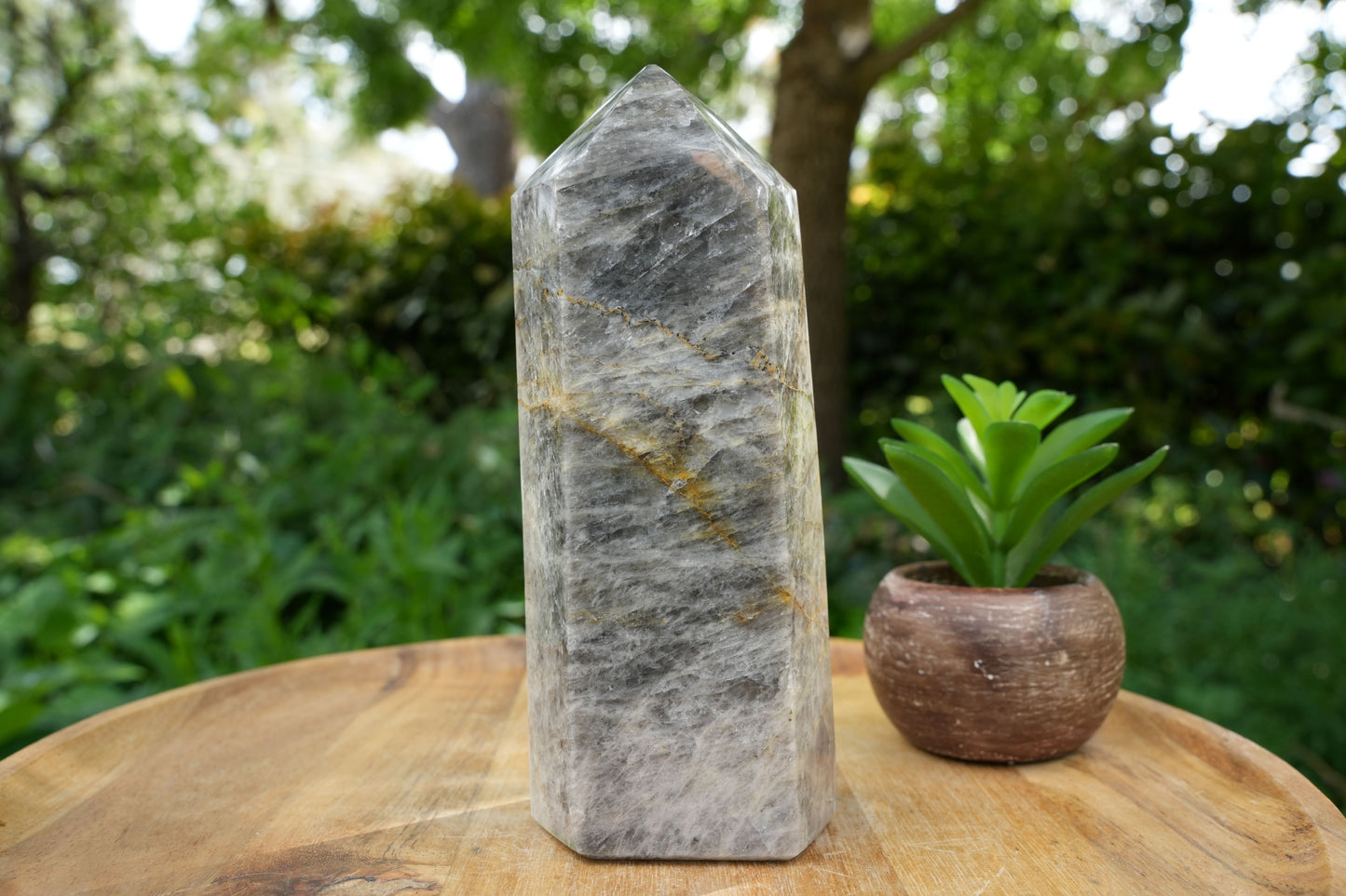 Large Black Moonstone Towers | AAA Grade | Reiki Infused