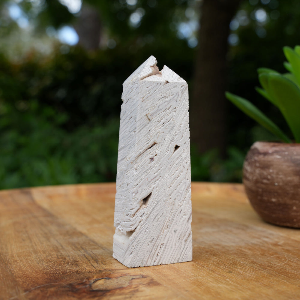 
                  
                    White Agate Towers | A Grade | Reiki Infused
                  
                