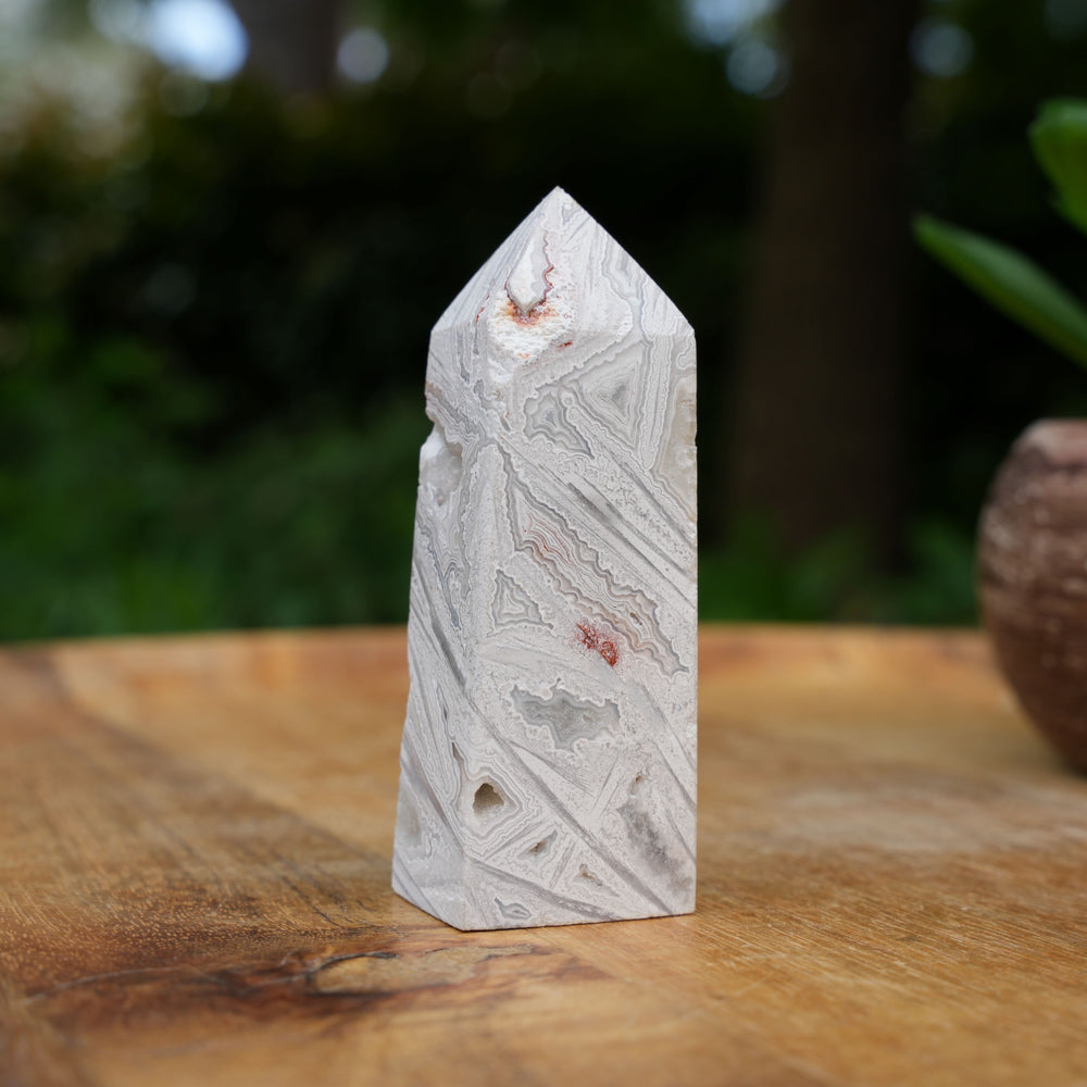 
                  
                    White Agate Towers | A Grade | Reiki Infused
                  
                