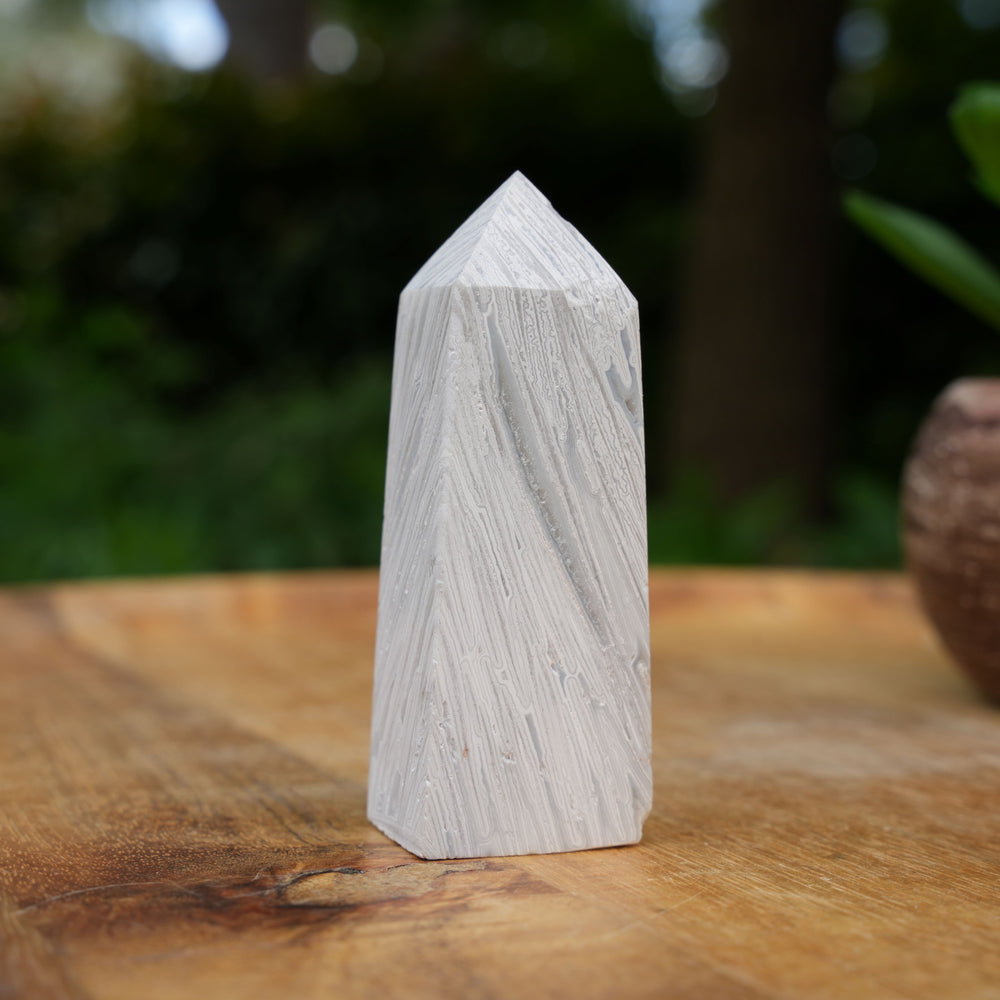 
                  
                    White Agate Towers | A Grade | Reiki Infused
                  
                