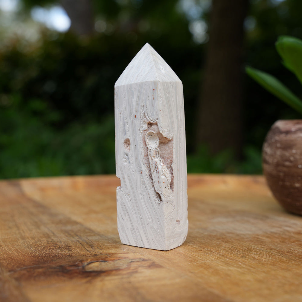 
                  
                    White Agate Towers | A Grade | Reiki Infused
                  
                