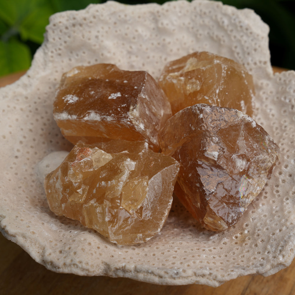 Golden Calcite Rough | Reiki Infused