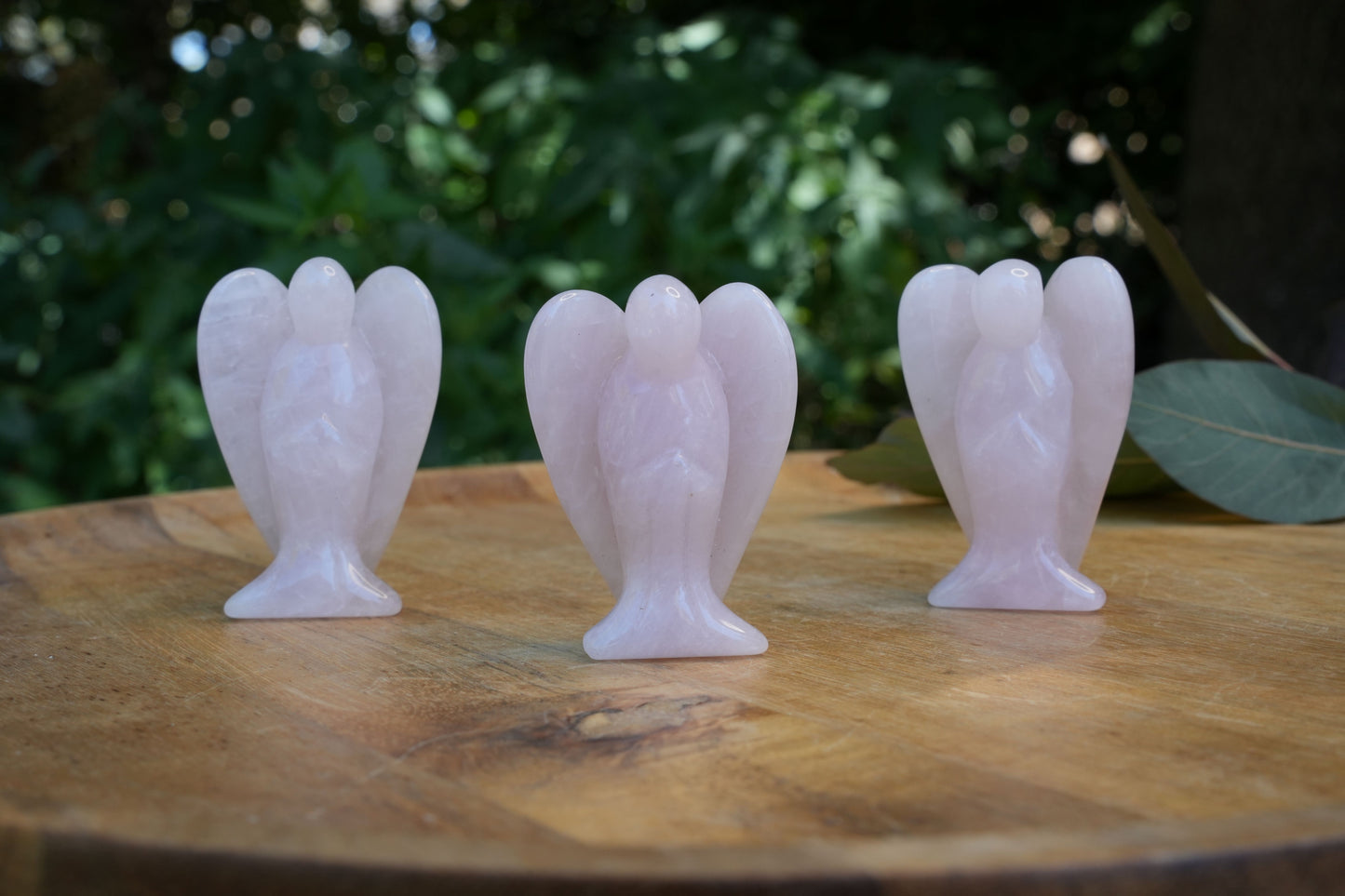 Small Rose Quartz Angel Carvings | Reiki Infused
