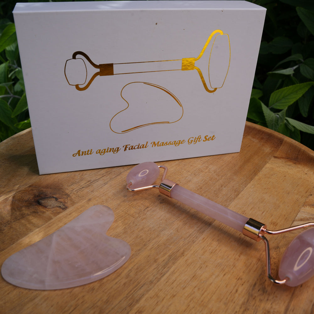 
                  
                    Rose Quartz Facial Roller & Gua Sha Gift Set
                  
                