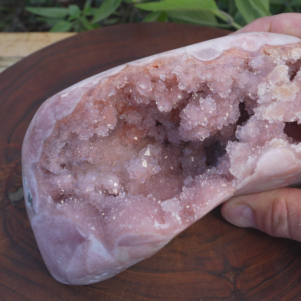 
                  
                    Load and play video in Gallery viewer, AA Grade Druzy Pink Amethyst Freeform | Reiki Infused
                  
                