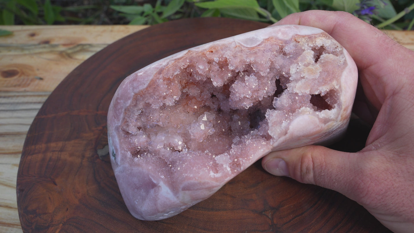 AA Grade Druzy Pink Amethyst Freeform | Reiki Infused