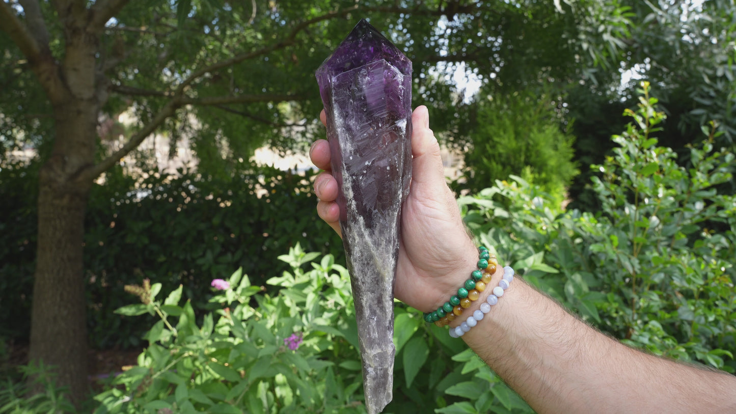 Giant Deep Purple Amethyst Wands | AAA Grade | Reiki Infused