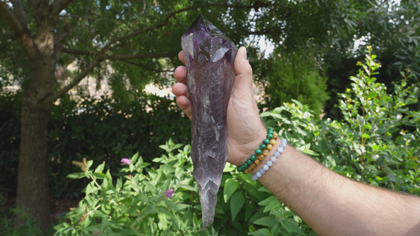 Giant Deep Purple Amethyst Wands | AAA Grade | Reiki Infused